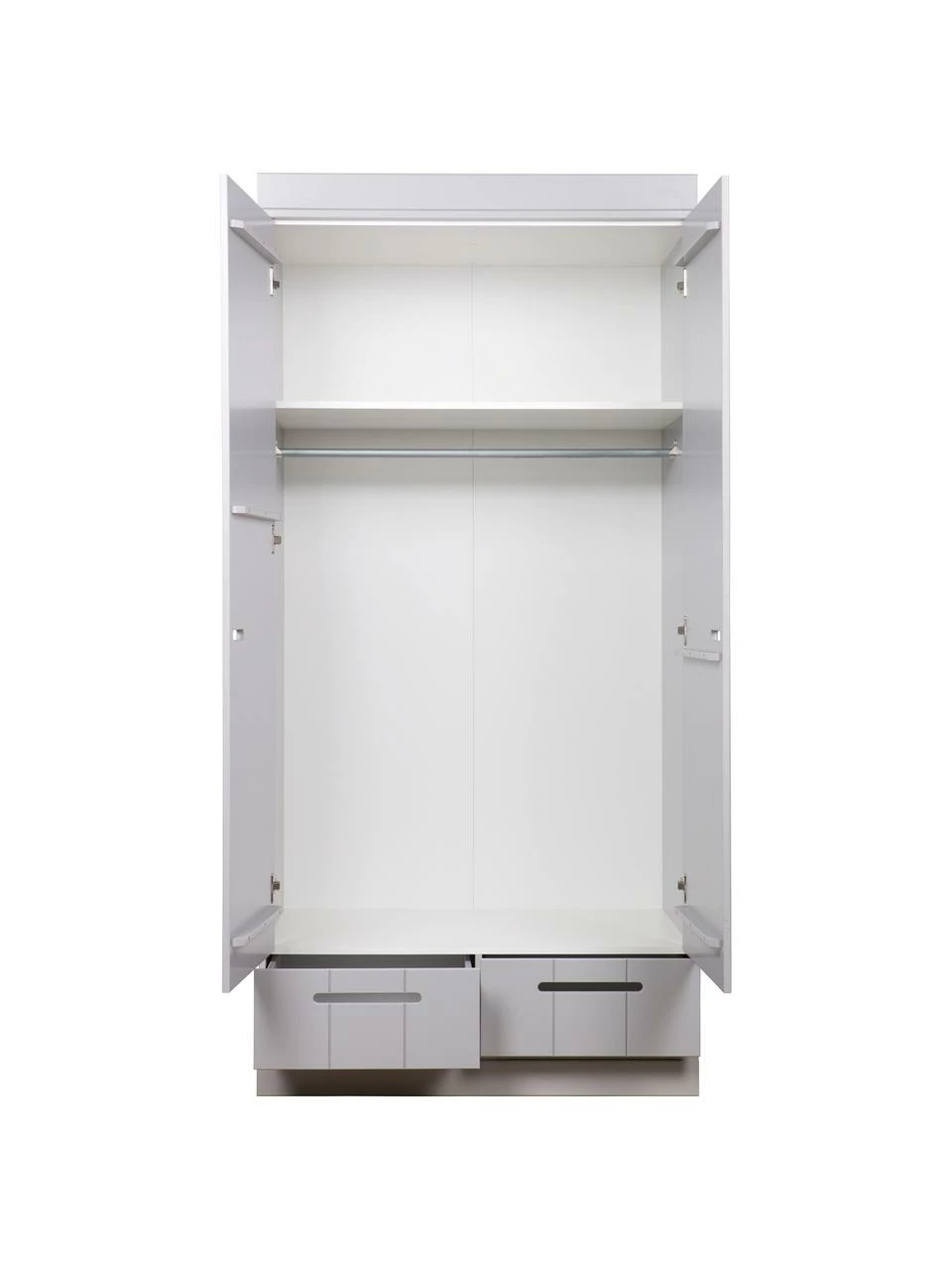 Armoire 2 portes battantes gris clair Connect, larg. 94 x haut. 195 cmDisponibilité limitée – Image 4