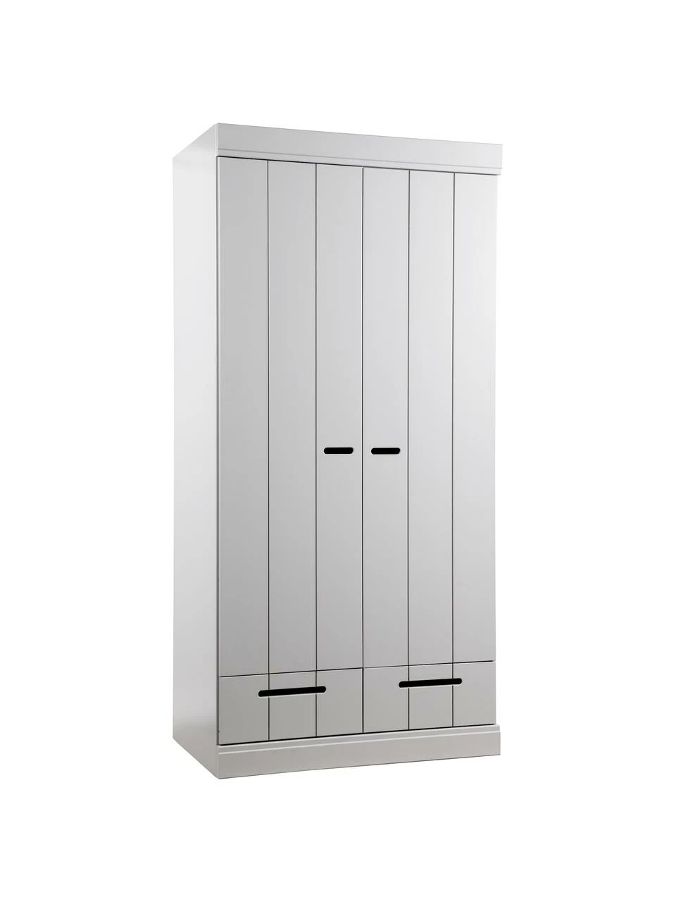 Armoire 2 portes battantes gris clair Connect, larg. 94 x haut. 195 cmDisponibilité limitée
