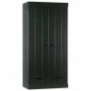 Armoire 2 portes battantes noire Connect, larg. 94 x haut. 195 cmDisponibilité limitée