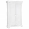 Armoire blanche bois 2 portes Isabel, larg. 118 x haut. 191 cm