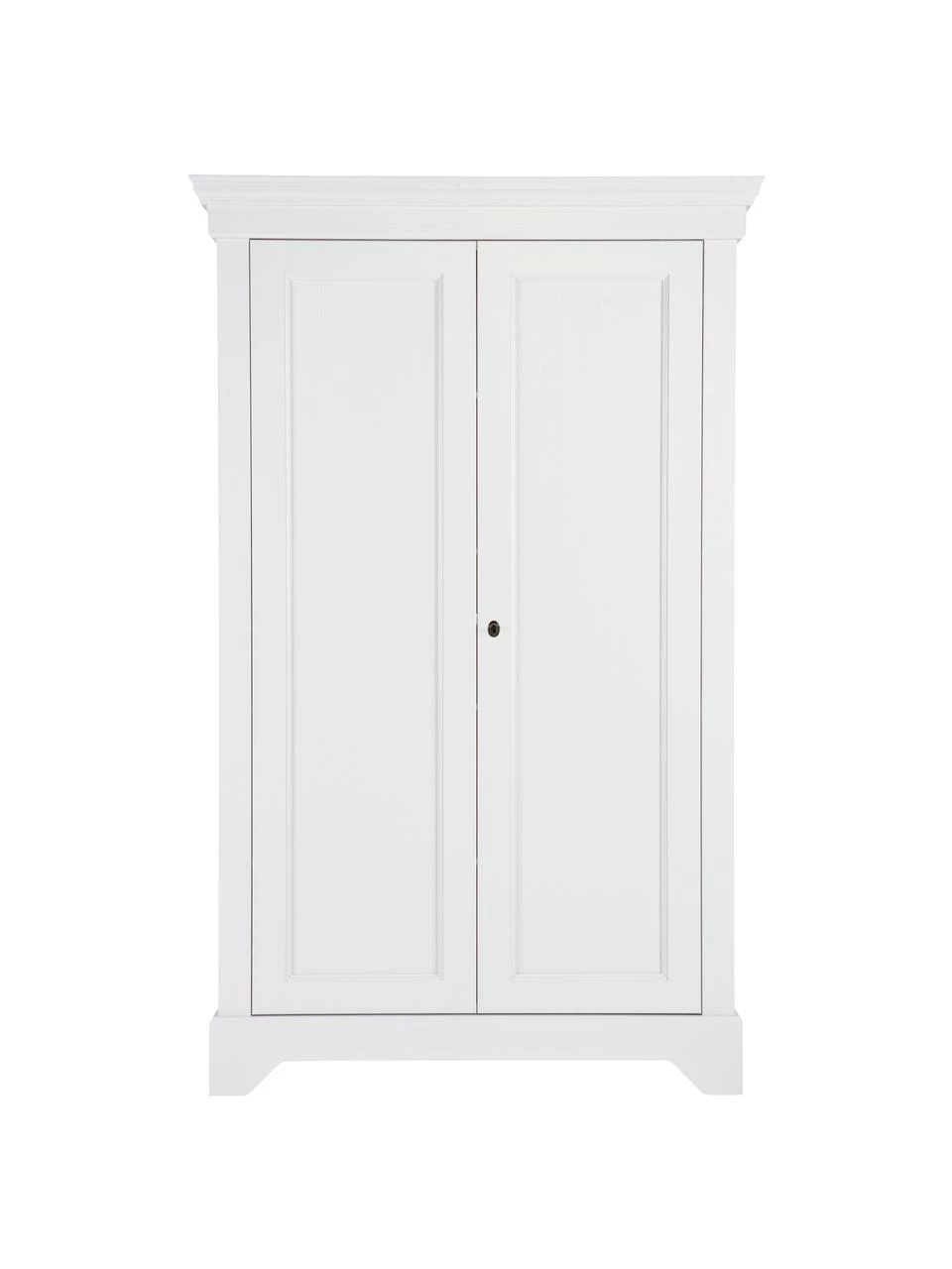 Armoire blanche bois 2 portes Isabel, larg. 118 x haut. 191 cm – Image 4