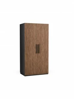 Westwing Collection Armoire modulaire Simone, aspect noyer, largeur 100 cm, plusieurs variantes, Basic Interior, hauteur 200 cm