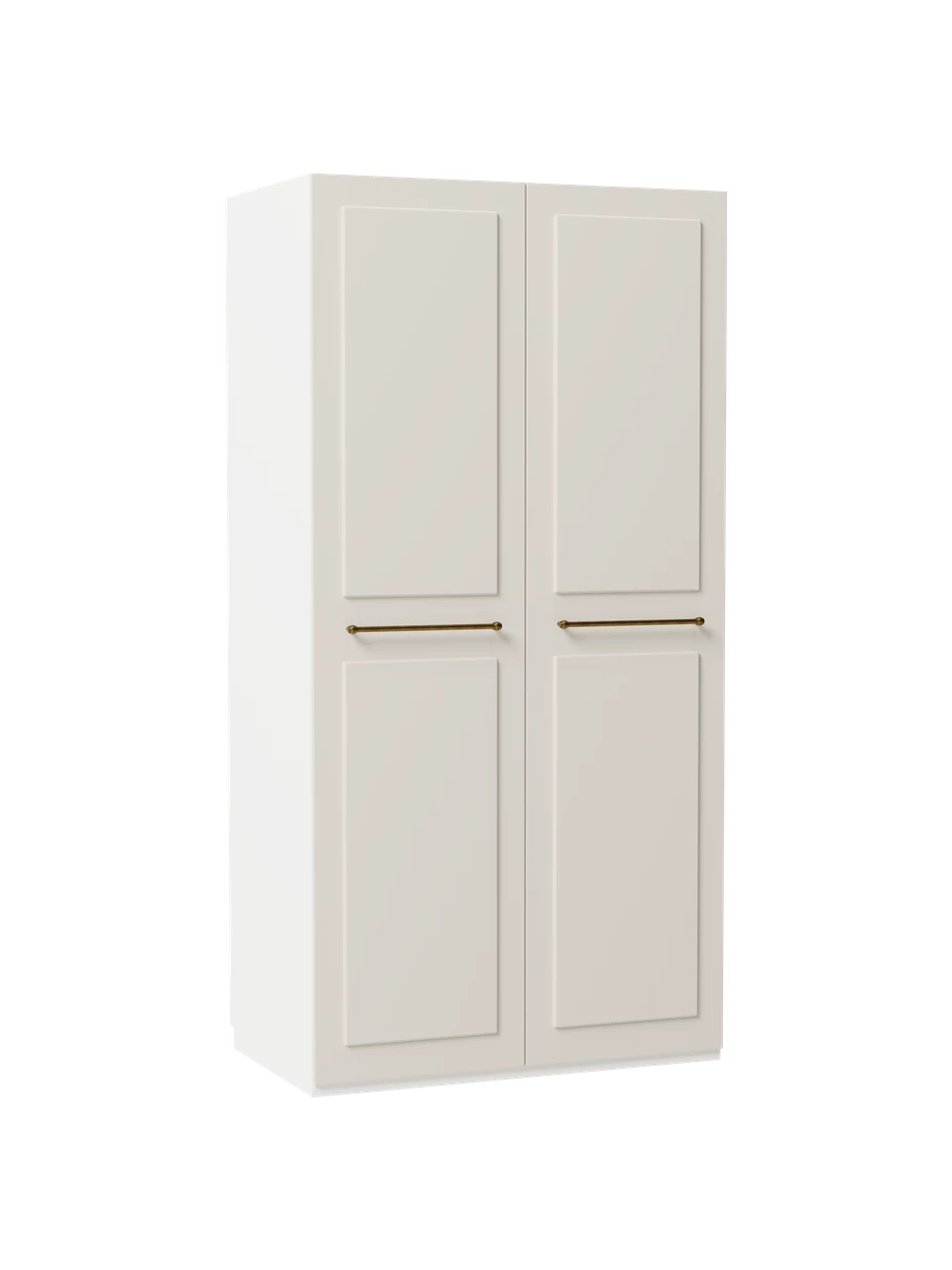 Westwing Collection Armoire modulaire beige Charlotte, larg. 100 cm, variantes multiples, Basic Interior, hauteur 200 cm