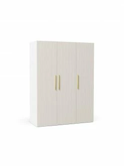 Westwing Collection Armoire modulaire beige Simone, largeur 150 cm, plusieurs variantes, Basic Interior, hauteur 200 cm