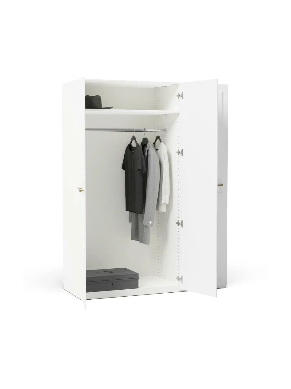 Westwing Collection Armoire modulaire blanche Charlotte, larg. 150 cm, variantes multiples, Basic Interior, hauteur 200 cm â Image 4