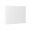 Westwing Collection Armoire modulaire blanche Leon, largeur 250 cm, plusieurs variantes, Basic Interior, hauteur 200 cm