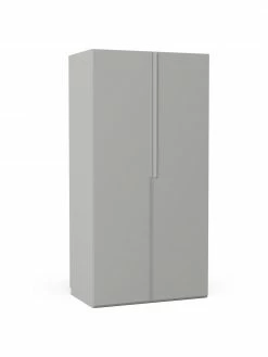 Westwing Collection Armoire modulaire grise Leon, largeur 100 cm, plusieurs variantes, Basic Interior, hauteur 200 cm