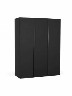 Westwing Collection Armoire modulaire noire Leon, largeur 150 cm, plusieurs variantes, Basic Interior, hauteur 200 cm