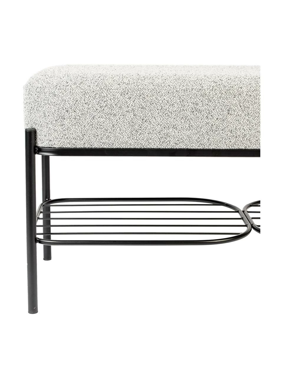 Banc bouclée avec rangement Milou, larg. 90 x haut. 45 cm – Image 5