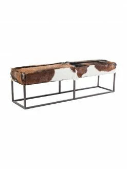Kare Design Banc en peau de chèvre Country Life, larg. 140 x haut. 47 cm