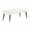 Westwing Collection Banquette en velours Beverly, larg. 110 x haut. 46 cm