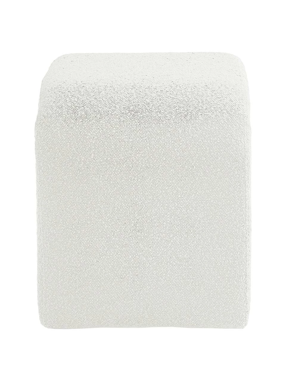 Westwing Collection Banquette moderne blanche en tissu bouclé Penelope, larg. 110 x haut. 46 cm – Image 6