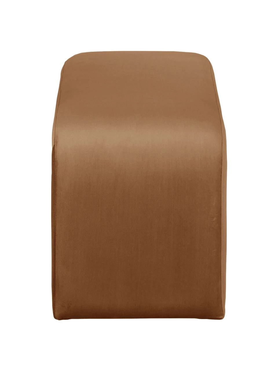 Westwing Collection Banquette moderne velours brun Penelope, larg. 110 x haut. 46 cm – Image 5