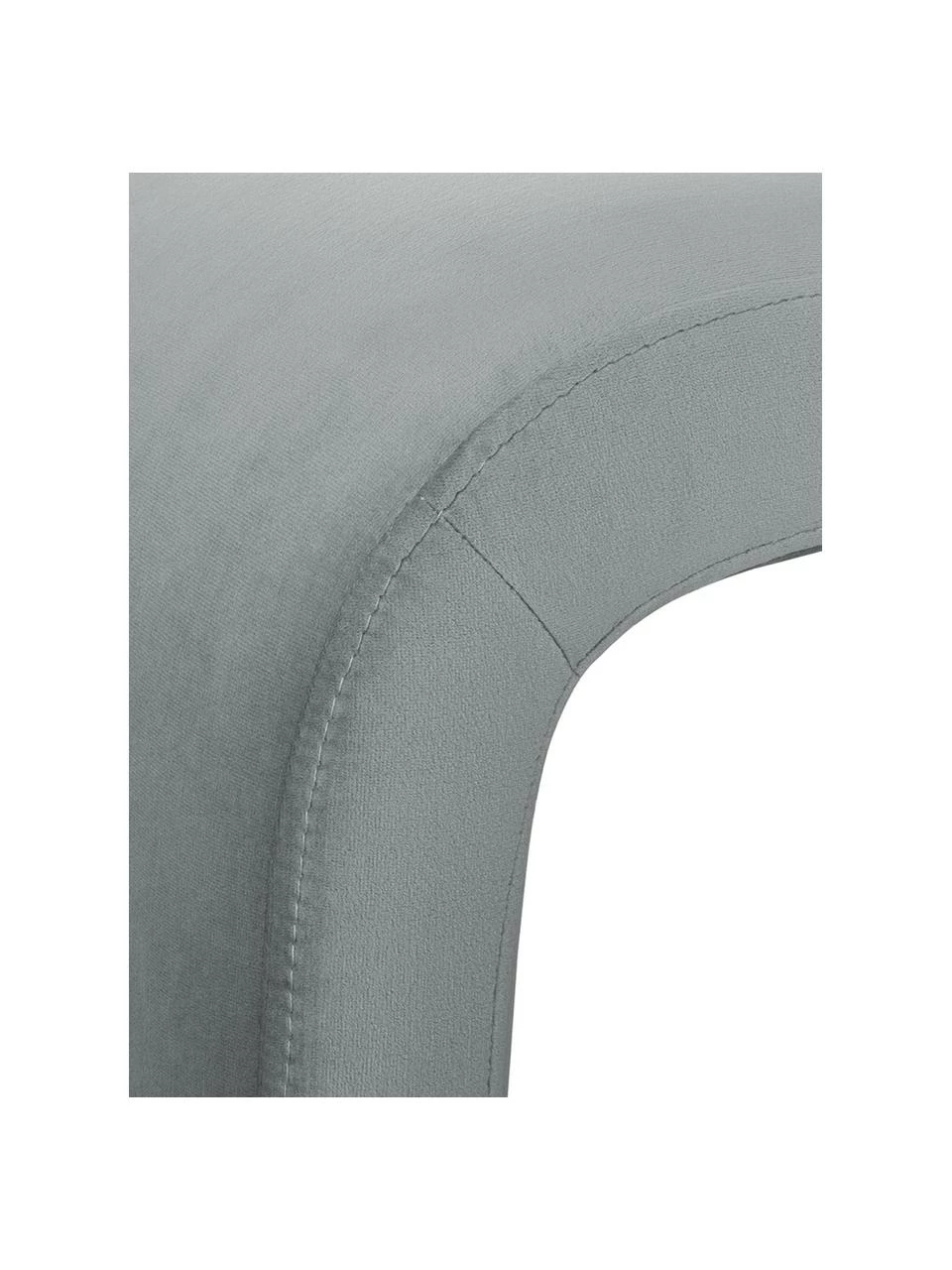 Westwing Collection Banquette moderne velours grise Penelope, larg. 110 x haut. 45 cm â Image 6