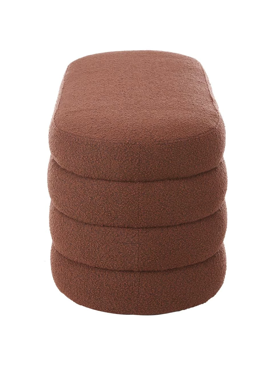 Westwing Collection Banquette tissu bouclé rouille Alto, larg. 110 x haut. 47 cm – Image 5