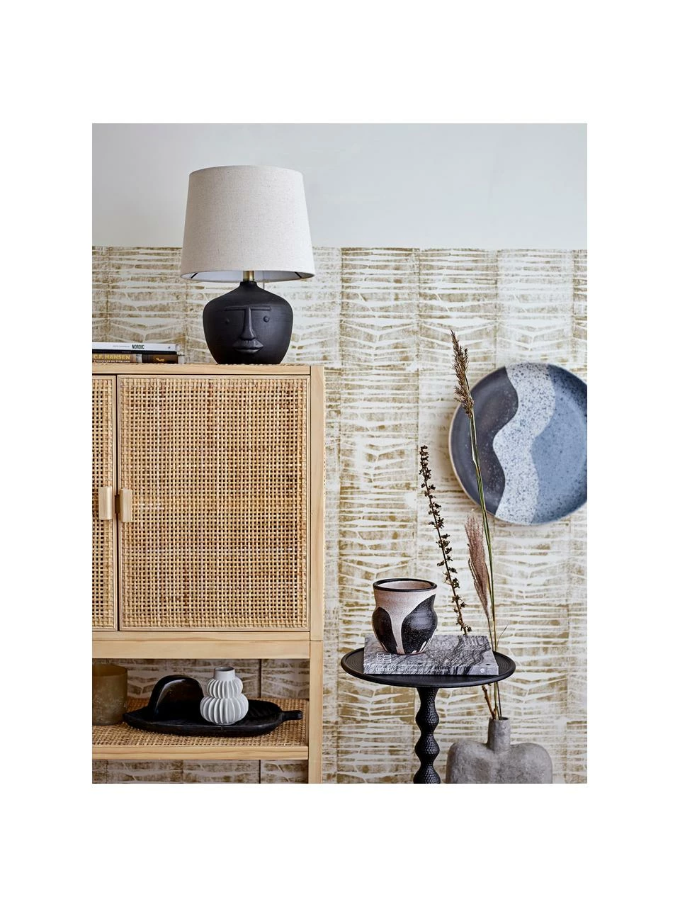 Bloomingville Buffet haut avec cannage Sanna, larg. 90 x haut. 120 cm – Image 3