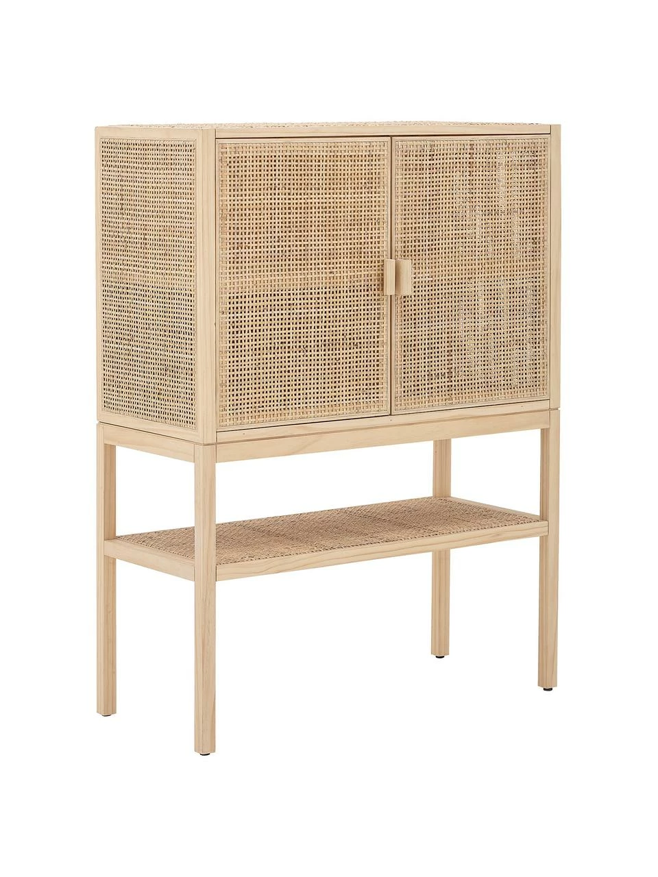 Bloomingville Buffet haut avec cannage Sanna, larg. 90 x haut. 120 cm