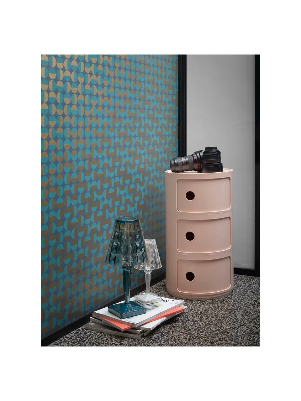 Kartell COMPONIBILI BIO rose, 3 modules, Ø 32 x haut. 59 cm – Image 2