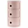 Kartell COMPONIBILI BIO rose, 3 modules, Ø 32 x haut. 59 cm