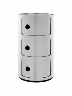 Kartell Caisson design doré 3 modules Componibili, Ø 32 x haut. 59 cm