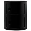 Kartell Caisson design noir 2 modules Componibili, Ø 32 x haut. 40 cm
