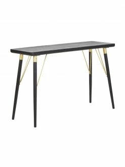 Nordal Console avec éléments couleur dorée Jana, larg. 120 x prof. 40 cmDisponibilité limitée