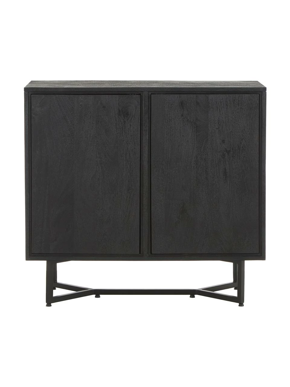 Westwing Collection Enfilade bois massif noir Luca, larg. 90 x haut. 83 cm – Image 6