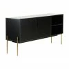Westwing Collection Enfilade noire Jesper, larg. 160 x haut. 80 cm