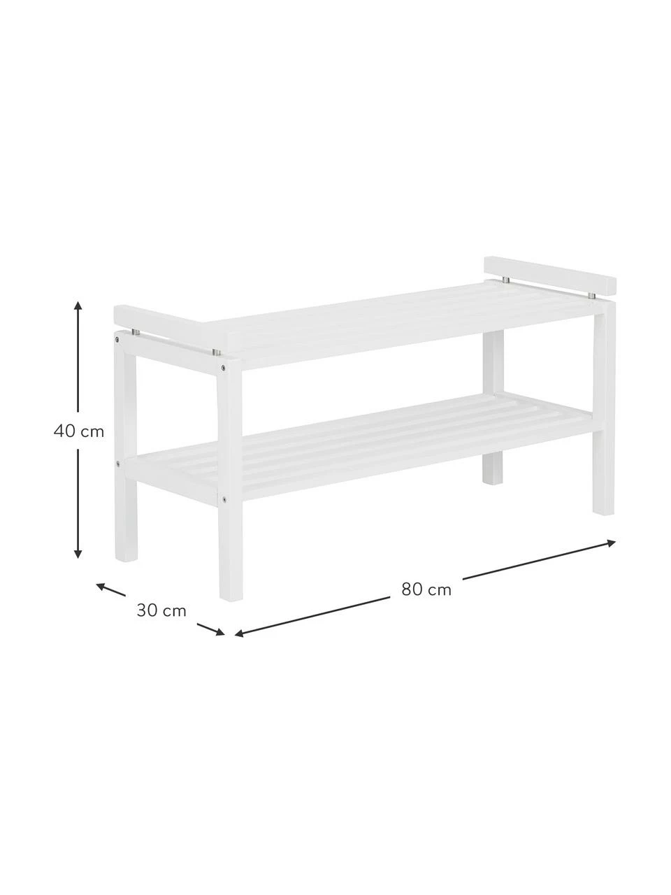 Rowico Étagère à chaussures en bois à 2 niveaux Confetti, larg. 80 x haut. 40 cm – Image 2