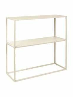 Westwing Collection Étagère industrielle en métal beige avec tablette Neptun, larg. 80 x haut. 80 cm