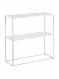 Westwing Collection Étagère industrielle en métal blanc avec tablette Neptun, larg. 80 x haut 80 cm