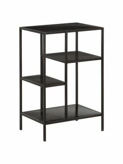 Nordal Étagère industrielle métal noir Display, larg. 50 x haut. 74 cmDisponibilité limitée