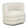 Westwing Collection Fauteuil design tissu boucl&eacute; beige clair Solomon, larg. 95 x prof. 80 cm