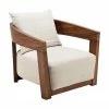 Eichholtz Fauteuil lounge en bois Rubautelli, larg. 74 x prof. 80 cm