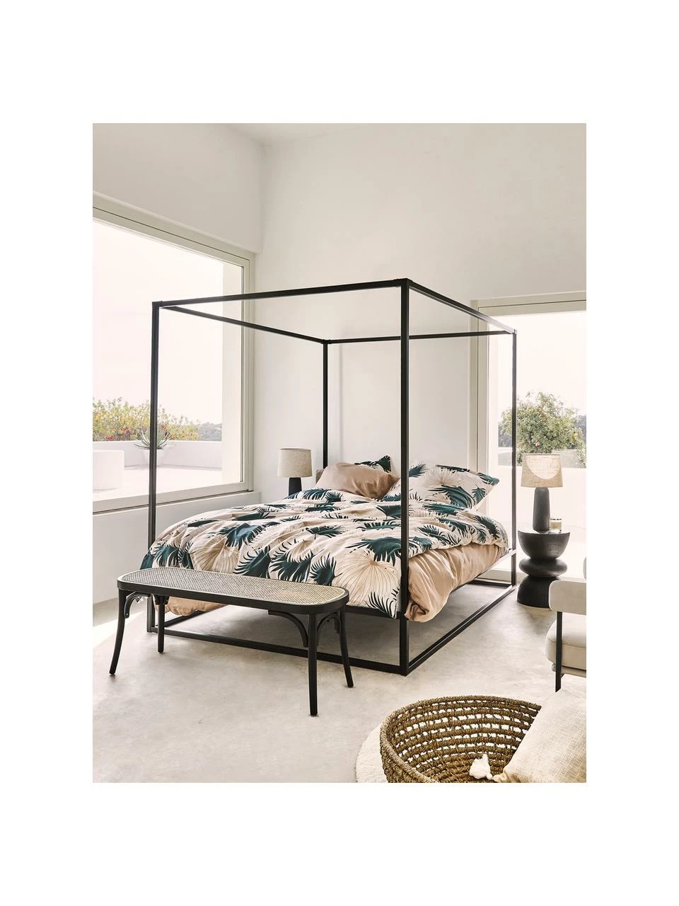 Westwing Collection Lit à baldaquin noir Belle, 160 x 200 cm â Image 2