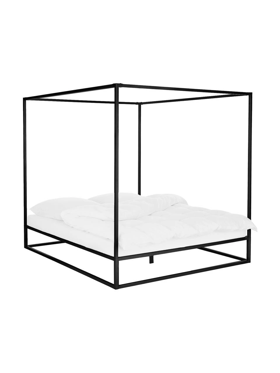 Westwing Collection Lit à baldaquin noir Belle, 160 x 200 cm â Image 5