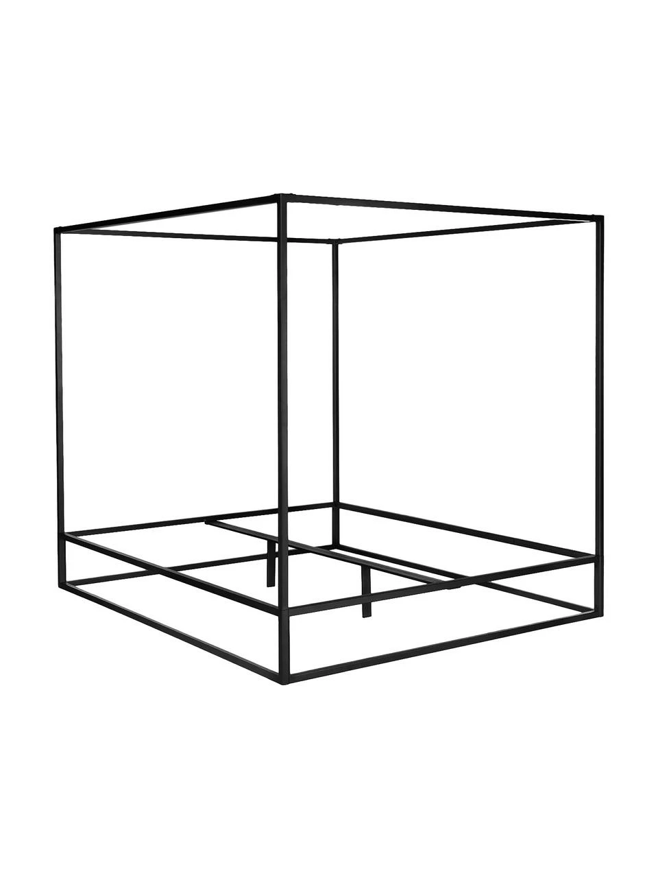 Westwing Collection Lit à baldaquin noir Belle, 160 x 200 cm â Image 6