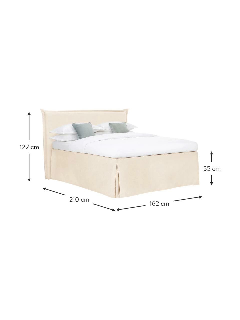 Westwing Collection Lit à sommier tapissier à ressorts premium Violet, 140 x 200 cm, indice de fermetĂ© 2 – Image 3