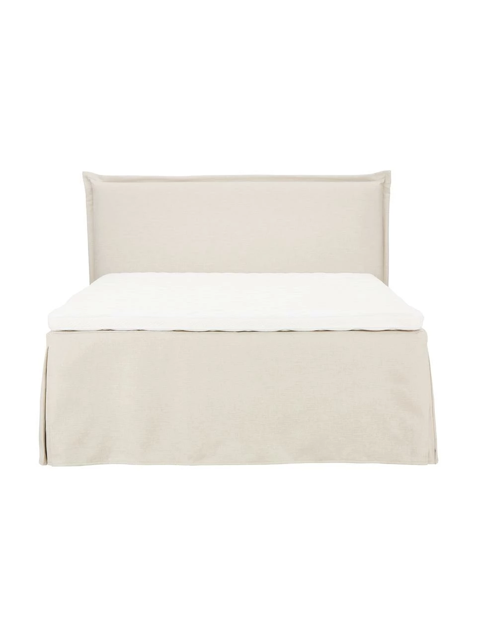 Westwing Collection Lit à sommier tapissier beige Premium Violet, 140 x 200 cm, indice de fermetĂ© 2 â Image 4