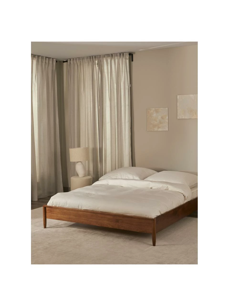 Westwing Collection Lit en bois de pin massif sans tête de lit Windsor, 180 x 200 cm – Image 3