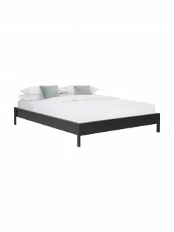 Westwing Collection Lit en bois noir sans tête de lit Tammy, 140 x 200 cm