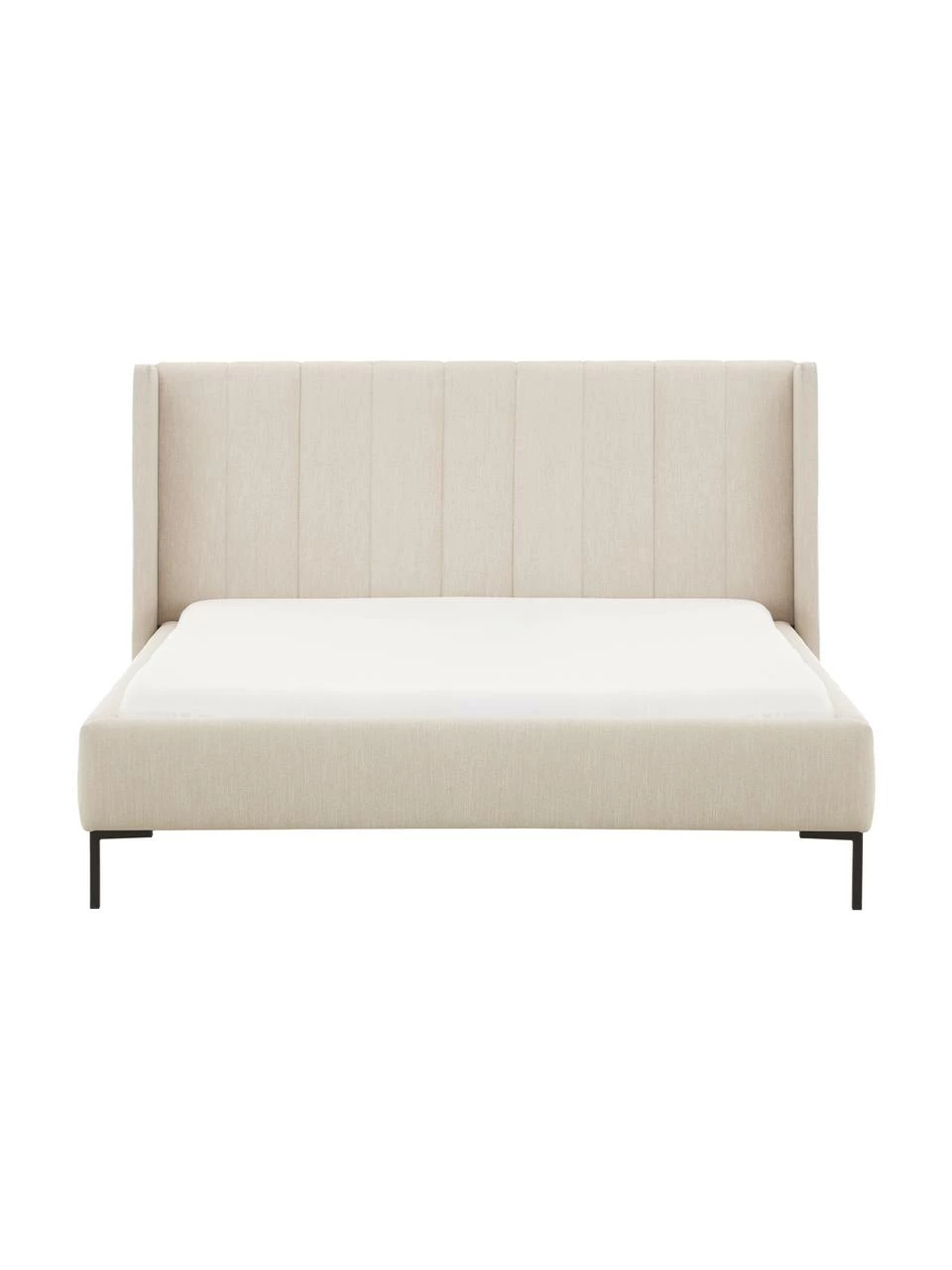 Westwing Collection Lit en tissu capitonné beige Dusk, 140 x 200 cm â Image 6