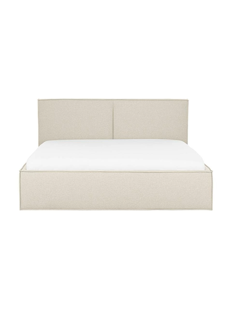 Westwing Collection Lit en tissu capitonné beige foncé Dream, 140 x 200 cm – Image 6