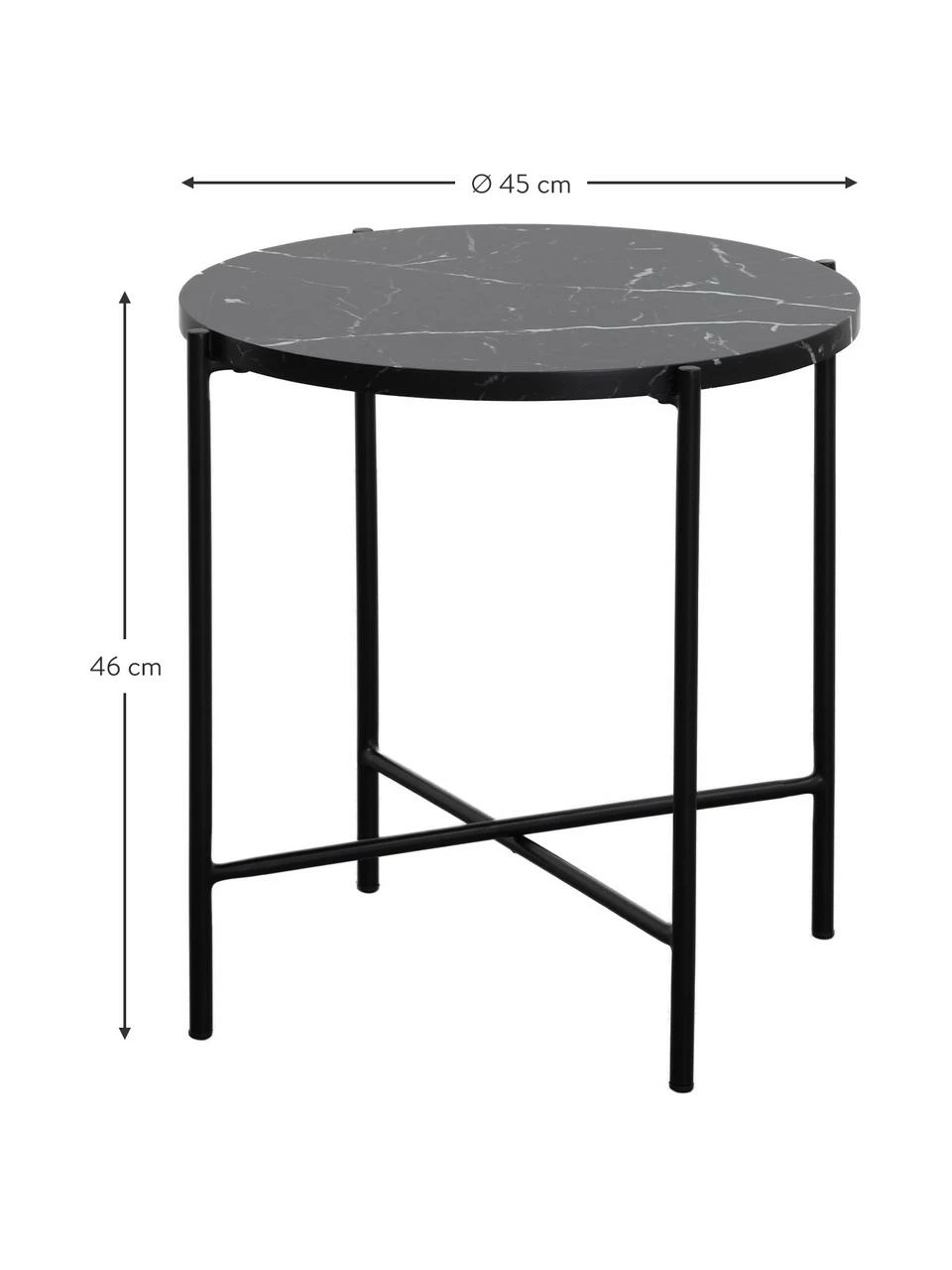 Westwing Collection Table d'appoint Fria, Ă 45 x haut. 46 cm â Image 2