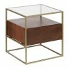 Westwing Collection Table d'appoint avec tiroir Theodor, larg. 45 x haut. 50 cm