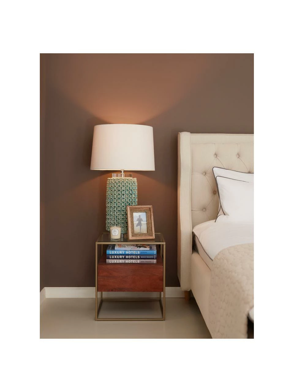 Westwing Collection Table d'appoint avec tiroir Theodor, larg. 45 x haut. 50 cm â Image 2