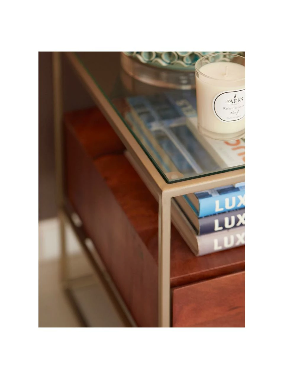 Westwing Collection Table d'appoint avec tiroir Theodor, larg. 45 x haut. 50 cm â Image 3