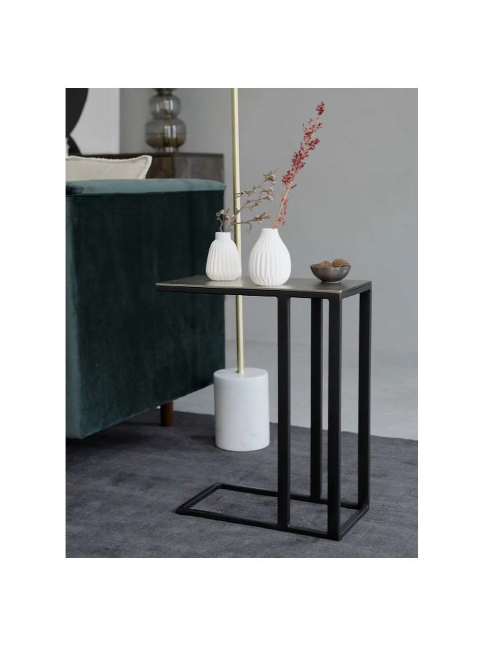 Westwing Collection Table d'appoint design industriel Edge, larg. 45 x haut. 62 cm â Image 2