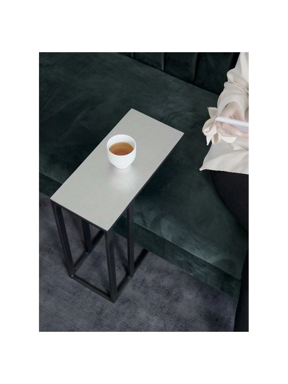 Westwing Collection Table d'appoint design industriel Edge, larg. 45 x haut. 62 cm â Image 3