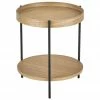 Westwing Collection Table d'appoint en bois avec rangement Renee, Ø 44 x haut. 49 cm